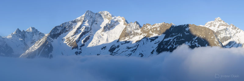 Coucher de soleil sur la Meije - Photos du massif des Ecrins