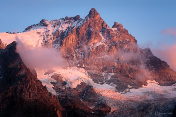 Coucher de soleil sur la Meije - Photos du massif des Ecrins