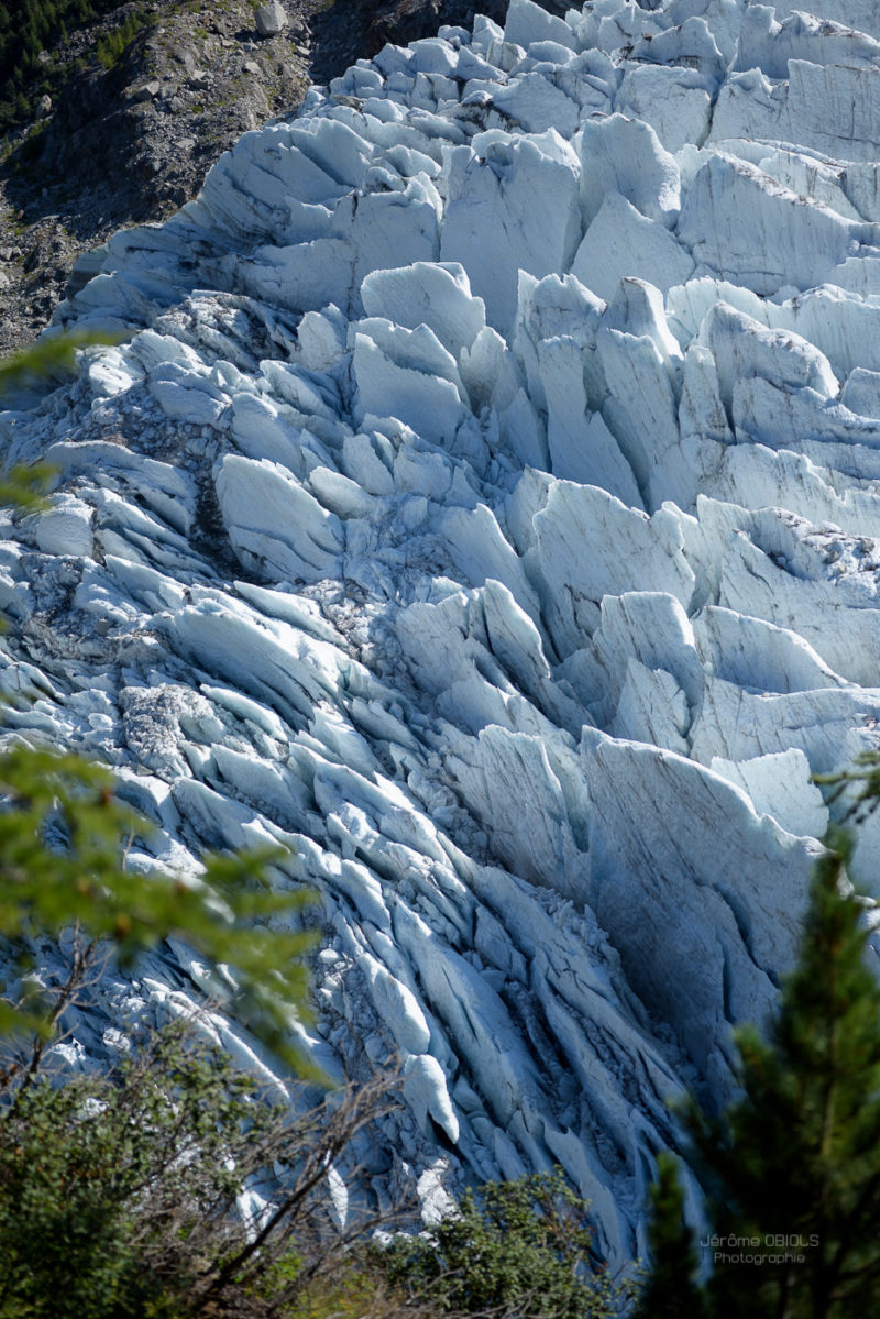 La Jonction sommet de la randonnée. Glacier des Bossons et Aiguilles de Chamonix