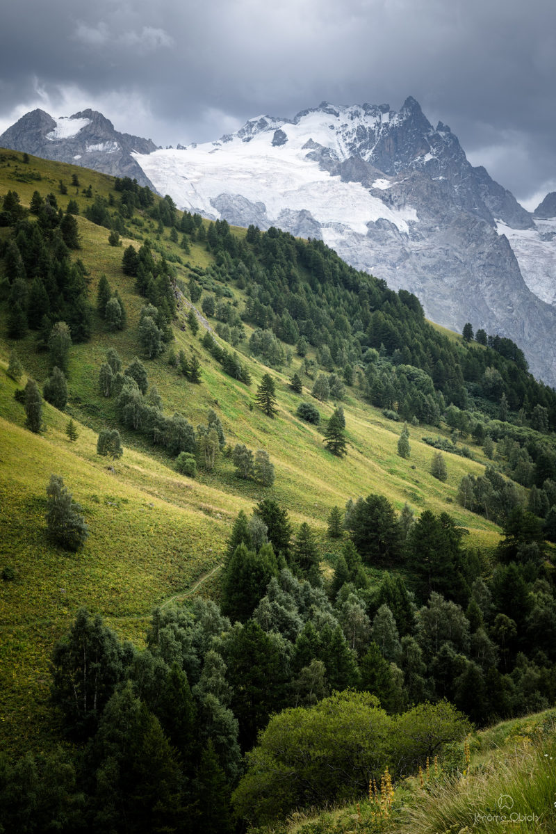 Coucher de soleil sur la Meije - Photos du massif des Ecrins