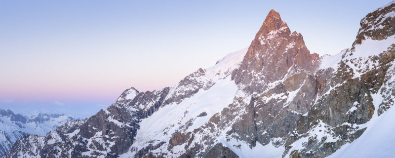 Coucher de soleil sur la Meije - Photos du massif des Ecrins