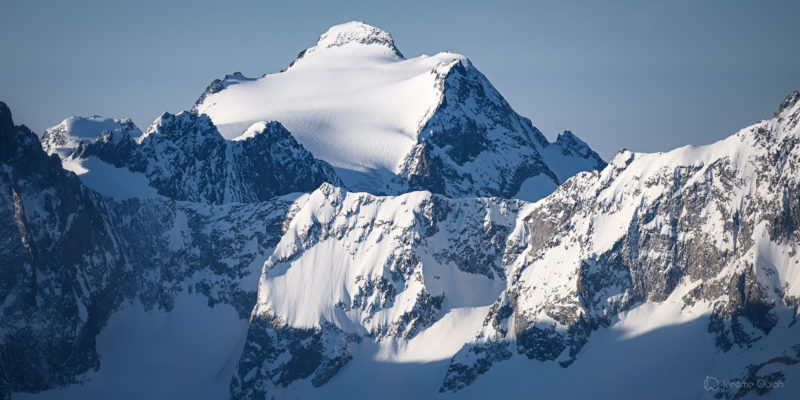 Coucher de soleil sur la Meije - Photos du massif des Ecrins