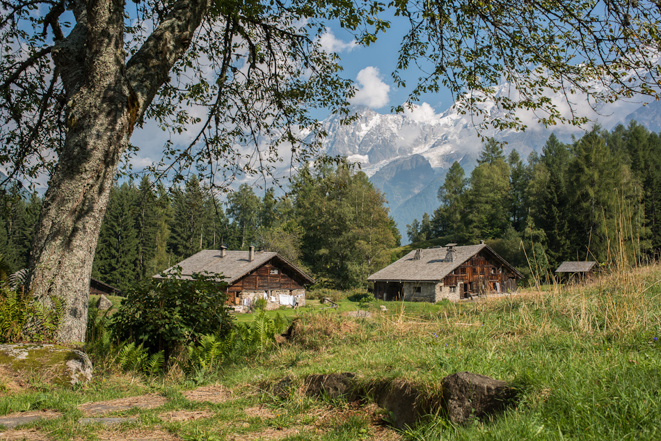 Hameau de Charousse et ses chalets d'alpage aux Houches