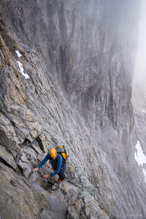 Grimpeur dans la Muraille Castelnau