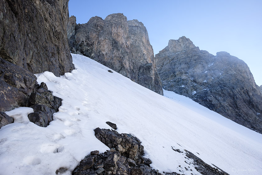 Le glacier Carré à la Meije, lieu de l'éboulement de 2018