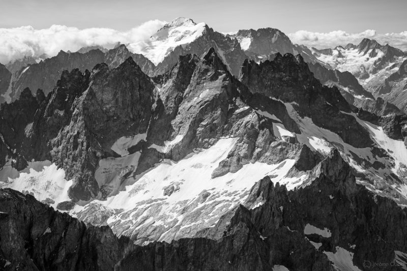 Coucher de soleil sur la Meije - Photos du massif des Ecrins