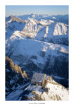 Refuge Torino en hiver. Massif du Mont-Blanc.