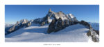 Panorama sur la Dent du Géant. Massif du Mont-Blanc.