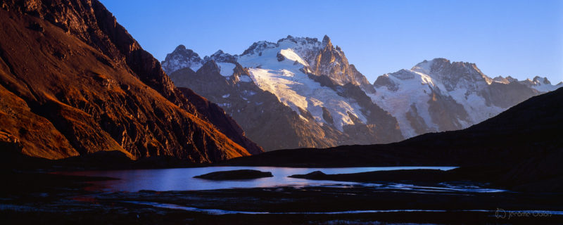 Coucher de soleil sur la Meije - Photos du massif des Ecrins